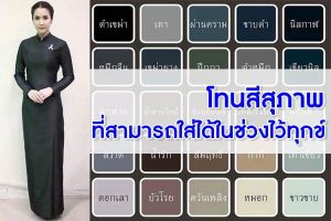 แต่งกาย โทนสีสุภาพ